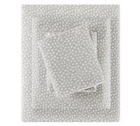SLEEP PHILOSOPHY True North Cozy Flannel 100% Cotton Ultra Soft Cold Weather Sheet Set Bedding, Twin, Grey Dots
