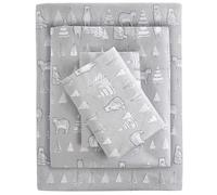 SLEEP PHILOSOPHY True North Cozy Flannel Warm 100% Cotton Sheet - Novelty Print Animals Stars Cute Ultra Soft Cold Weather Bedding Set, Full, Bear 4 Piece