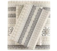 SLEEP PHILOSOPHY True North Flannel Sheets King Size, Cozy 100% Cotton Flannel Bed Sheets, Ultra Soft Cute Sheet Set, Elastic Pocket Fits Up to 14" Mattress, Nordic 4 Piece