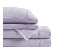 Sleep Philosophy True North Micro Fleece Bed Sheet Set, Warm, Sheets with 14" Deep Pocket, for Cold Season Cozy Sheet-Set, Matching Pillow Case, Twin, Lavender, 3 Piece