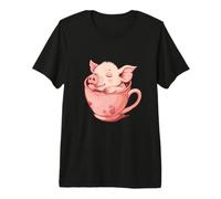 Sleep Pig Cup Cute Pig Sleeping Pig Lover Sleepy Animal Premium T-Shirt