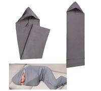Sleep Pod 360 Wrap Wearable Blanket, Soft Comfortable Movable Sensory Sleep Sack for Adults, Hug Pressure Therapy, Washable Portable Sleeping Bag for Warmth Grey 185x50cm