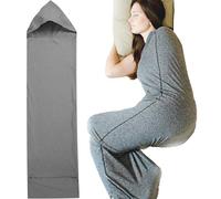 Sleep Pod, Grey 360° Wrap Wearable Sleep Pod, Adult Wrap-Around Portable Heated Blanket, Breathable Stretch Fabric Sleep Pod for Kids Teens & Adults(185 * 50cm) 185×50cm/73×20in