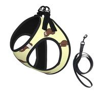 Sleep Sloth Print Harness Leash Set For Cat And Small Dog, Adjustable, Reflective, And Escape-Proof Vest With Soft Breathable Mesh Lining