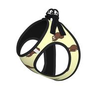 Sleep Sloth Print Harness Leash Set For Cat And Small Dog, Adjustable, Reflective, And Escape-Proof Vest With Soft Breathable Mesh Lining