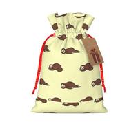 Sleep Sloth Printing 4.7x6.9 In Christmas Bag With Drawstring,Ideal For Adults To Wrap Gifts For Christmas Halloween