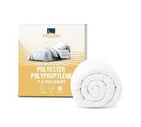 Sleep&Smile 7.5 Tog Single Polyester Polypropylene Hollowfibre Duvet Quilt Non Allergenic UK Made