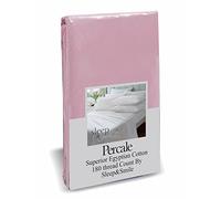 Sleep&Smile Bunk Size Baby Pink Percale Superior Egyptian Cotton Fitted Sheet 180 thread Count Baby Pink