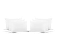 Sleep&Smile Microfibre Pillows 6 Pack - Bounce Back Support with Soft Down-Like Comfort, Anti-Allergy, Hotel Quality Bed Pillows Made in UK