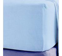 Sleep&Snuggle 100% Brushed Cotton Thermal Flannelette Fitted Sheet - Double - Blue