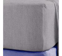 Sleep&Snuggle 100% Brushed Cotton Thermal Flannelette Fitted Sheet - Double - Grey