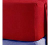 Sleep&Snuggle 100% Brushed Cotton Thermal Flannelette Fitted Sheet - King - Red