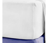Sleep&Snuggle 100% Brushed Cotton Thermal Flannelette Fitted Sheet - Single - White