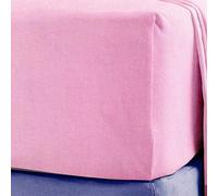 Sleep&Snuggle 100% Brushed Cotton Thermal Flannelette Fitted Sheet - Small Double - Pink