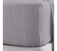 Sleep&Snuggle 100% Brushed Cotton Thermal Flannelette Flat Sheet - Double - Grey