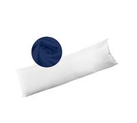 Sleep&Snuggle Bolster Pillow Hollowfibre Filled with Free Pillowcase Hypoallergenic Soft Long Pregnancy Pillow for Side Sleeper, Back, Neck, Maternity Support Full Body Pillow (Navy Blue, King 5Ft)