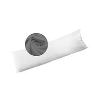 Sleep&Snuggle Bolster Pillow Hollowfibre Filled with Free Pillowcase Hypoallergenic Soft Long Pregnancy Pillow for Side Sleeper, Back, Neck, Maternity Support Full Body Pillow(Grey, Double 4.6Ft)