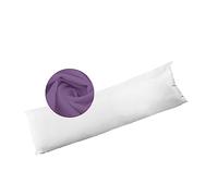 Sleep&Snuggle Bolster Pillow Hollowfibre Filled with Free Pillowcase Hypoallergenic Soft Long Pregnancy Pillow for Side Sleeper, Back, Neck, Maternity Support Full Body Pillow (Purple, King 5Ft)