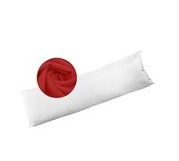 Sleep&Snuggle Bolster Pillow Hollowfibre Filled with Free Pillowcase Hypoallergenic Soft Long Pregnancy Pillow for Side Sleeper, Back, Neck, Maternity Support Full Body Pillow (Red, Super king 6Ft)