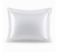 Sleep&Snuggle Egyptian Stripe Pillows Ultra Bounce Back Hotel Quality Pillow Virgin Hollowfibre Filling Designed for Back Stomach & Side Sleeper Bed Pillows 49cm x 74cm (1)