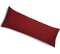 Sleep&Snuggle Long Bolster Pillowcase to Fit Double 54”/ 135cm Body Pillow Neck Support Pregnancy Maternity Orthopaedic Support Comfort and Soft Case - Wine