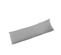 Sleep&Snuggle Long Bolster Pillowcase to Fit Single 36”/ 90cm Body Pillow Neck Support Pregnancy Maternity Orthopaedic Support Comfort and Soft Case - Silver Grey