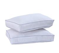 Sleep&Snuggle Premium Egyptian Cotton Box Pillow 2 Pack Designed for Side Sleeper, Down Alternative Filling, Hypoallergenic and Dust Mite Resistant Hotel Pillow (2)