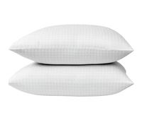 Sleep&Snuggle Ultra Bounce Down Alternative Bed Pillows - Hypoallergenic Poly-Cotton Check Design Case, Super Soft Sleeping Pillows Suitable for Back, Stomach and Side Sleepers (2)