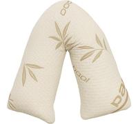 Sleep&Snuggle V Shape Pillow Orthopaedic Bamboo Casing Memory Foam Pillow - Non-Allergenic Neck Suport Nursing Maternity Pregnancy Support Pillow, Pack of 1