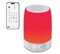 Sleep Sound Machine with Red Light - Night Light for Bedroom with 5 Level Red Light Therapy (620-690nm), 32 White Noise and Nature Sounds, Smart App Control