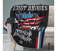 Sleep Squad WWE Cody Rhodes American Nightmare 60” x 80” Raschel Plush Blanket -Wrestling Legend Super-Soft Throw