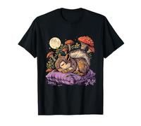 Sleep Squirrel Sleepy Animal Mushroom Napping T-Shirt
