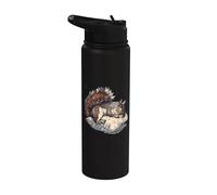 Sleep Squirrel Sleepy Squirrel Napping Sleepy Animal Stainless Steel Insulated Water Bottle