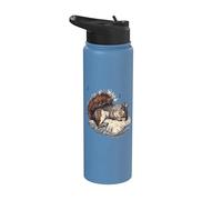 Sleep Squirrel Sleepy Squirrel Napping Sleepy Animal Stainless Steel Insulated Water Bottle