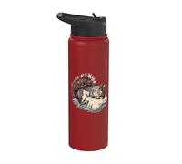 Sleep Squirrel Sleepy Squirrel Napping Sleepy Animal Stainless Steel Insulated Water Bottle