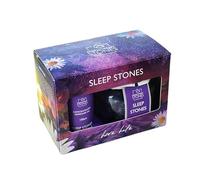 Sleep Stone Gift Set | Organic & Vegan | 100% Natural Aromatherapy | Lavender & Chamomile Infused Volcanic Rock | Handmade in UK | Relaxing Sleep Aid | Includes Refresher Oil for Long-Lasting Scent