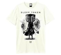 Amplified Unisex Adult Axe Samarui Sleep Token T-Shirt (L) (Vintage White)