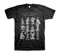 Sleep Token Band Invert Mens Black Short Sleeve T Shirt Alternative Rock Vintage Style Graphic Tees, Black, XL