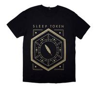 Sleep Token Emergence Feathered Host T-Shirt in Black | Size: Large Sleep Token Black L