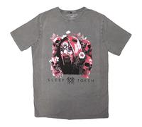 Sleep Token Skulls and Flowers Limited Edition 999 Only Premium Wash T Shirt XXL Grey