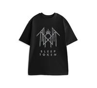 Sleep Token Unisex Black Short Sleeved T-Shirt | Crystalina Logo Graphic Tee for Music Lovers | Crew Neck Top for Everyday Wear | Band Merch - X-Large
