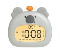 Sleep Training Alarm - Cartoon Koala Wakeup Clock, Animal Night Light | Cute Music Organizer with Temperature Display for Girls Boys, Bedtime Helper for Toddler Room, Kids Bedroom Routine and Daily Mo