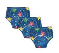 Sleep Training Underwear Blue Oil Painting Stars Under Garment