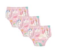 Sleep Training Underwear Cute Cartoon White Rainbow Unicorns Underwear