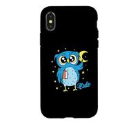 Sleep type Owl nocturnal diligent study Book Case for iPhone X/XS