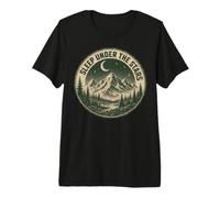 Sleep Under The Stars Mountain Camping Night Sky Premium T-Shirt