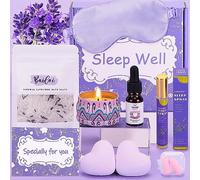 Sleep Well Pamper Gift for Women Birthday, Lavender Sleeping Gifts Self Care Package for Her, Ladies Spa Bath Set Stress Anxiety Relief Wellbeing Get Well Soon Hamper Gift for Women Best Friend Sister