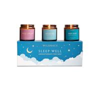 Sleep Well Sleep Aid Candle Gift Set by WILDRACE | Deep Sleep Sweet Dreams Before Bed | Hand Poured Luxury Premium Candles Made with 100% Essential Oils | Sleep Better | Vegan Plastic Free
