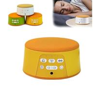 Sleep White Noise Machine，Mini Portable White Noise Machine USB Rechargeable, 21 Soothing Non-looping Sounds, Timer & Fade-Out | Portable for Sleeping (Orange)