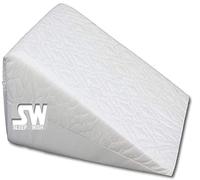 Sleep Wish Bed Wedge Pillow Orthopedic Foam Back Support Pillow for Bed, Leg Elevation, Acid Reflux and Back Rest for Bed - Removable & Washable Cover